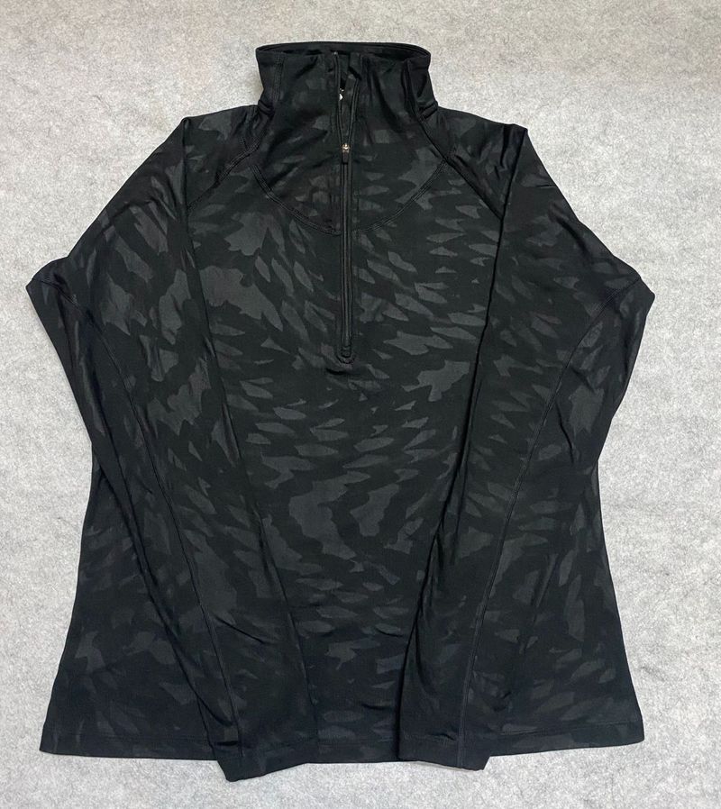 Black Camo Quarter Zip Pullover