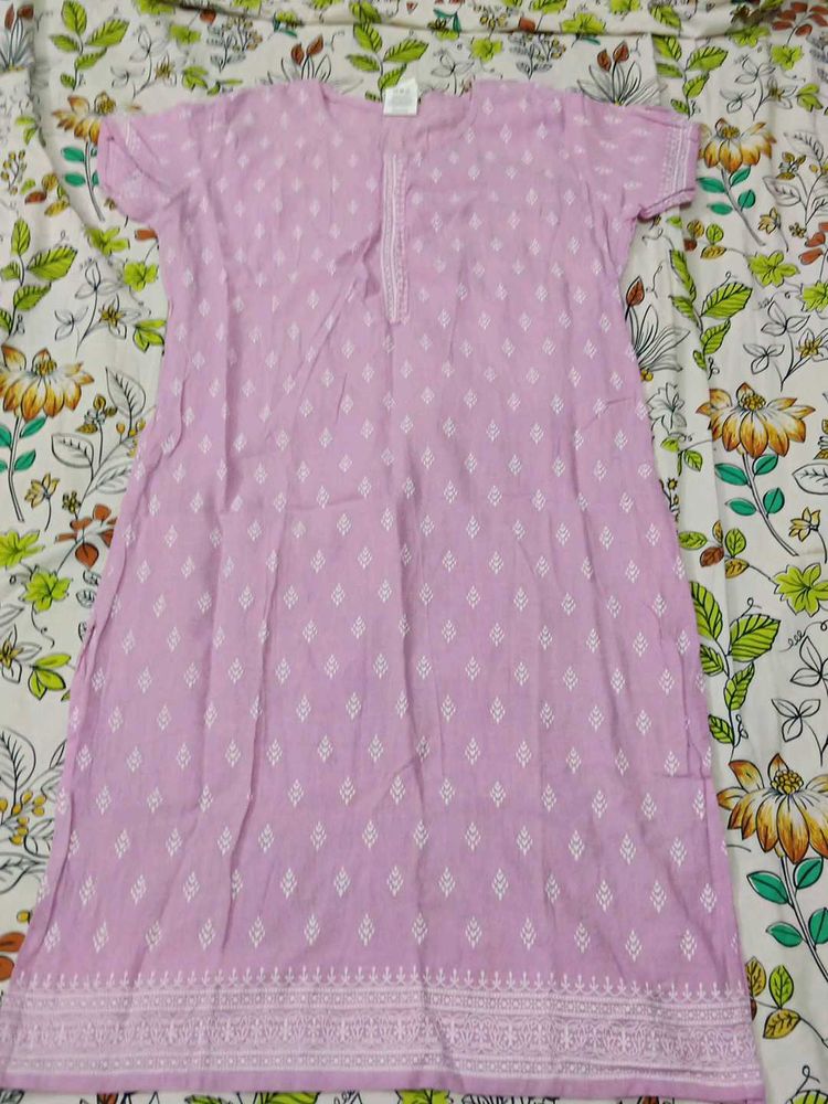 Light Purple Printed Kurta