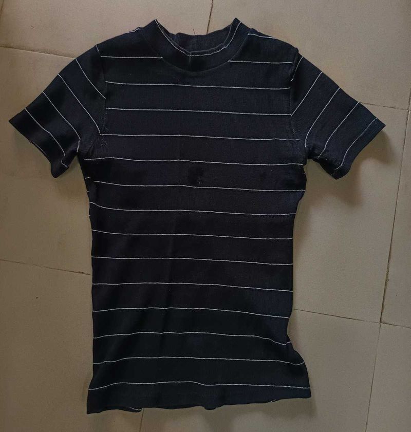 Striped Short Sleeve Top