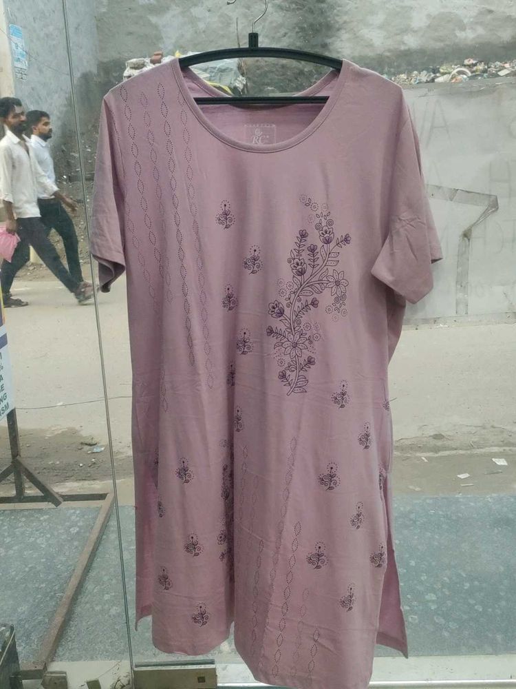 Mauve Printed Kurta