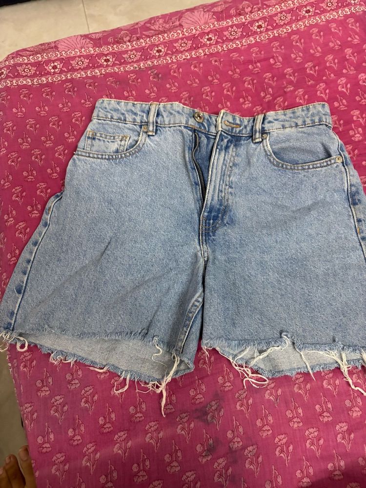 Light Wash Denim Shorts