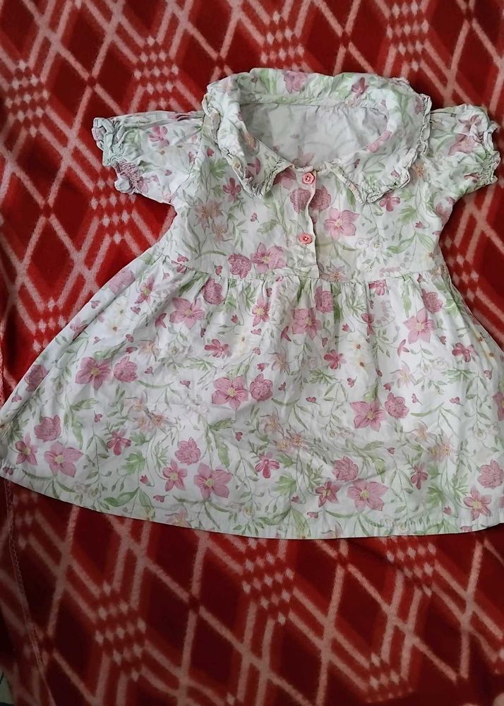 Adorable Floral Print Baby Dress