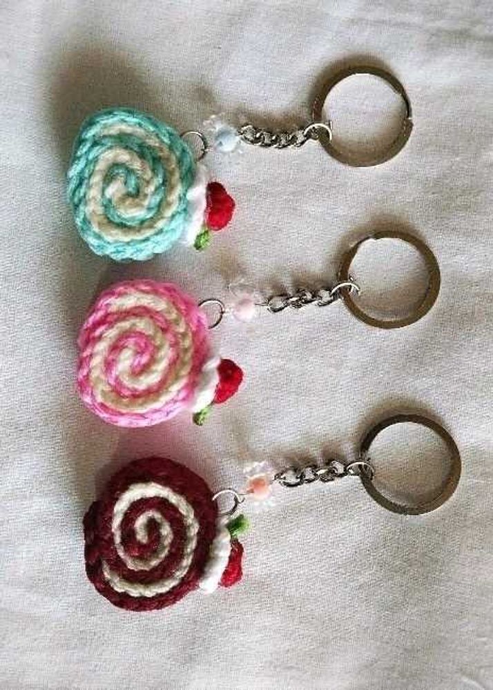 Crochet Swirl Keychain Set