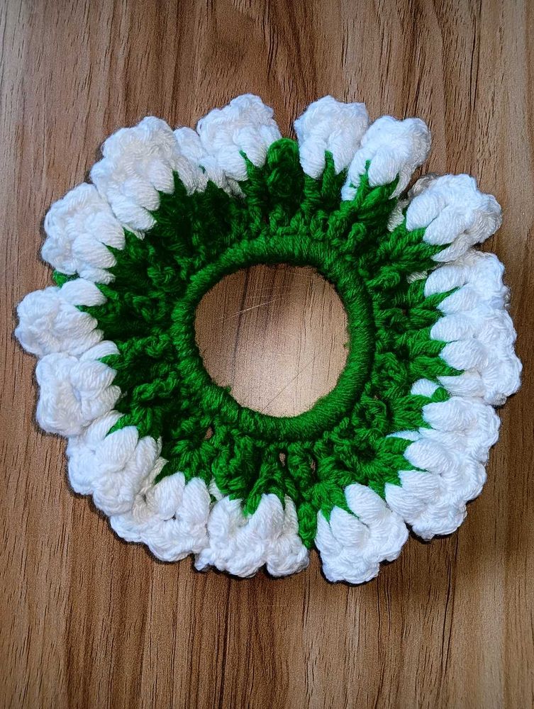 Handmade Flower Scrunchie