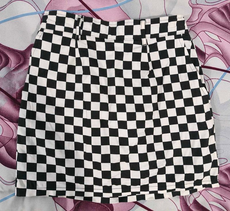 Checkerboard Mini Skirt