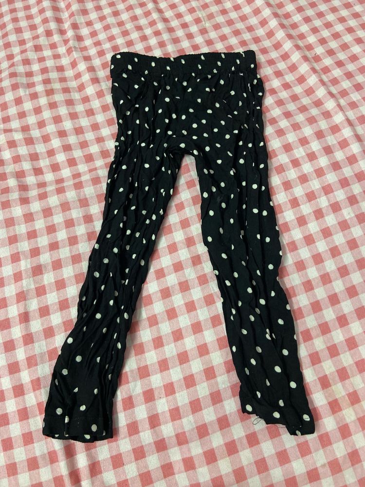 Black Polka Dot Pants
