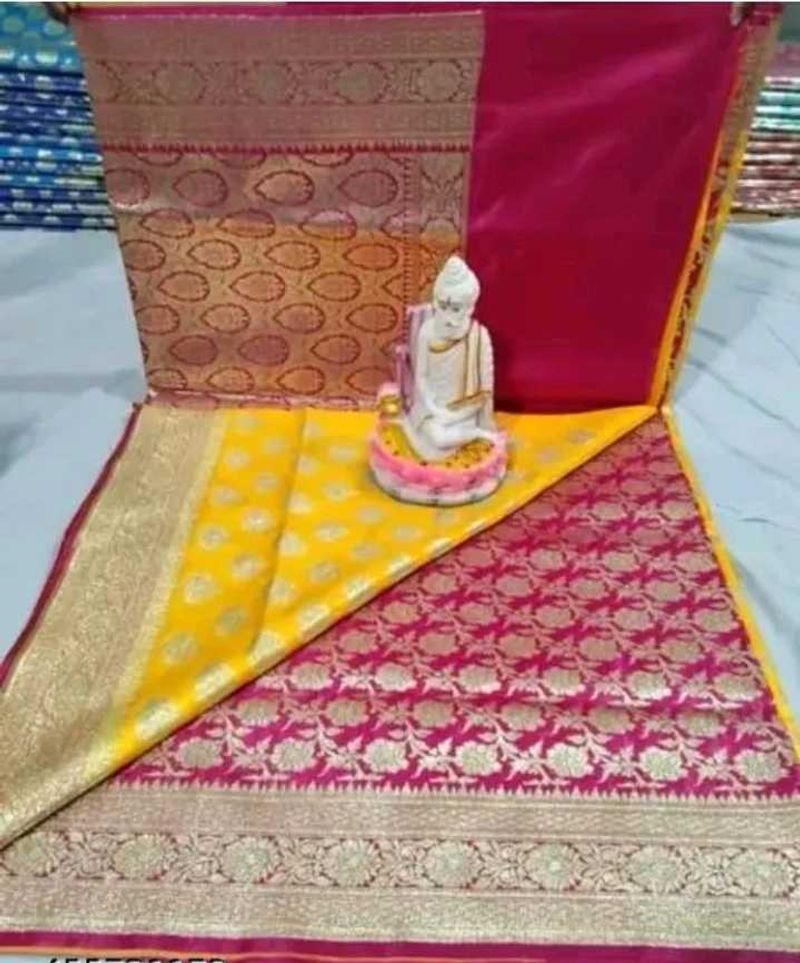 kathan banarasi Silk Saree with stiched blouse