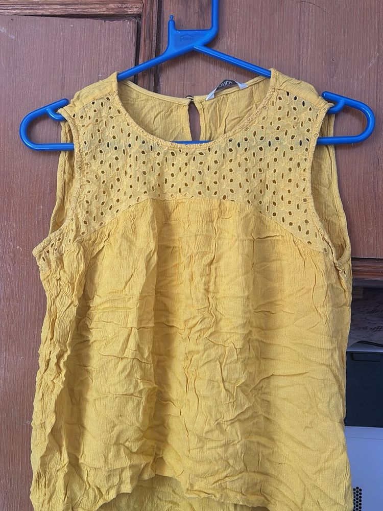 Yellow Sleeveless Top