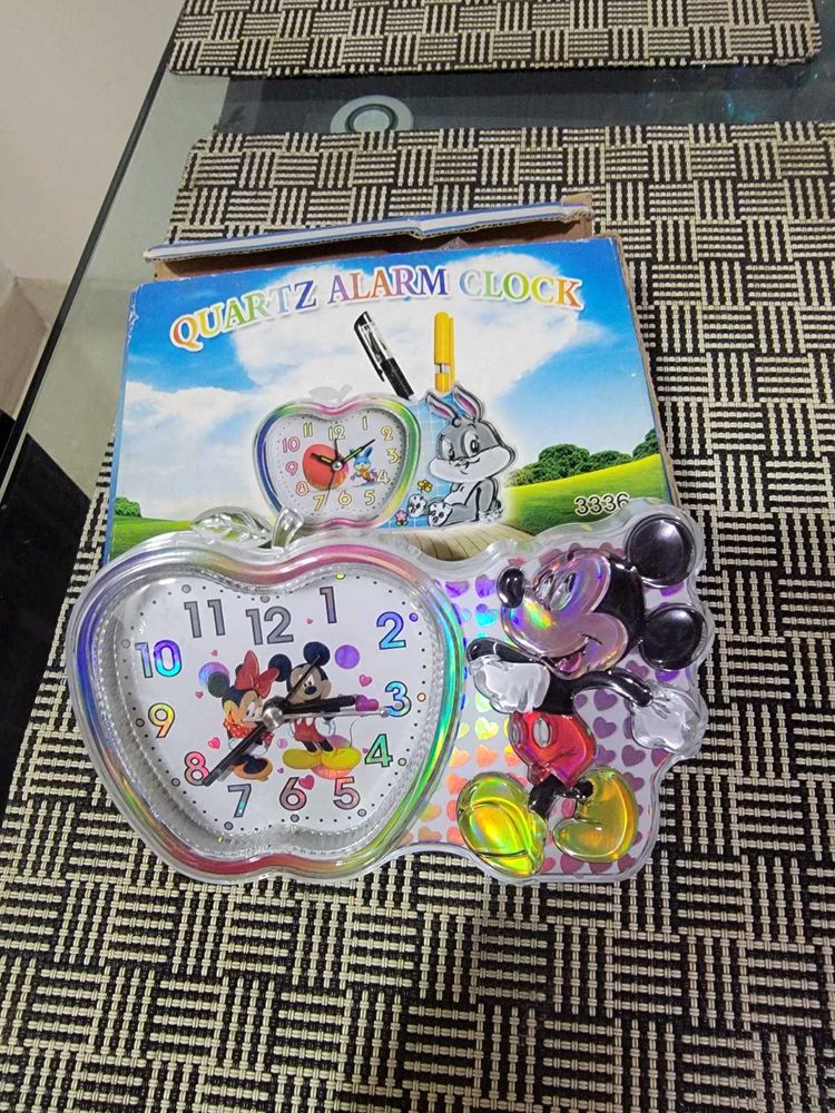 New Mickey Mouse Quartz Alarm Clock