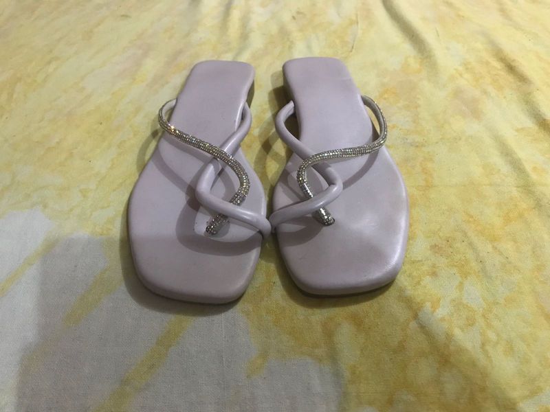 Stylish Embellished Flip Flops