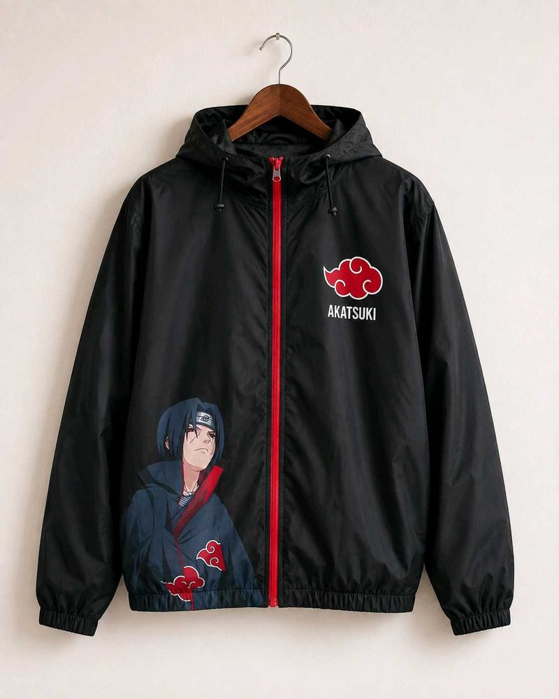 Bewakoof Air 1.0 Naruto Men's Jet Black Itachi Gra