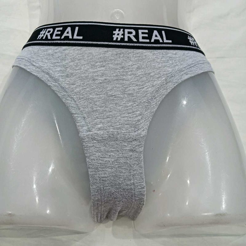 Grey Thong 🪔with #REAL Logo