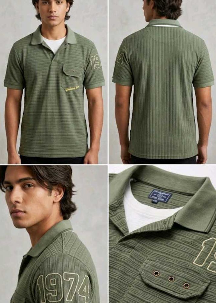 Men's Graphic Print Polo Shirt
