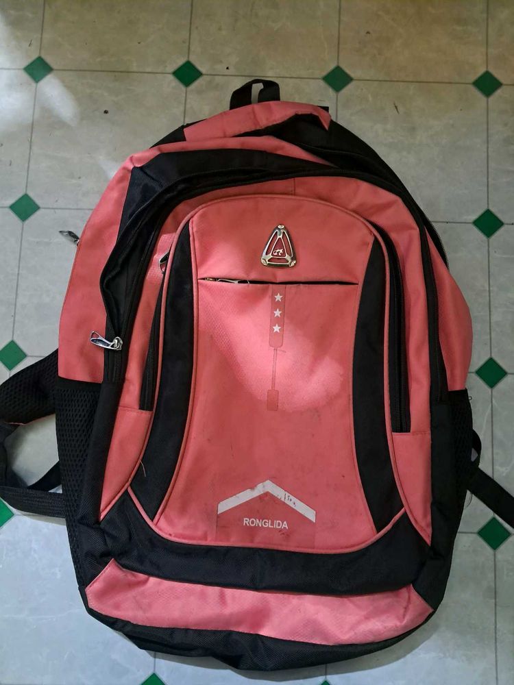 Pink and Black Backpack