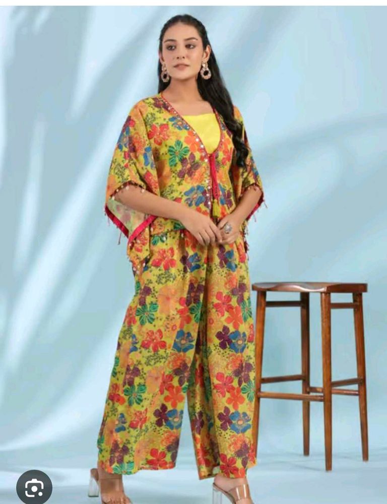 Floral Print Jumpsuit Set