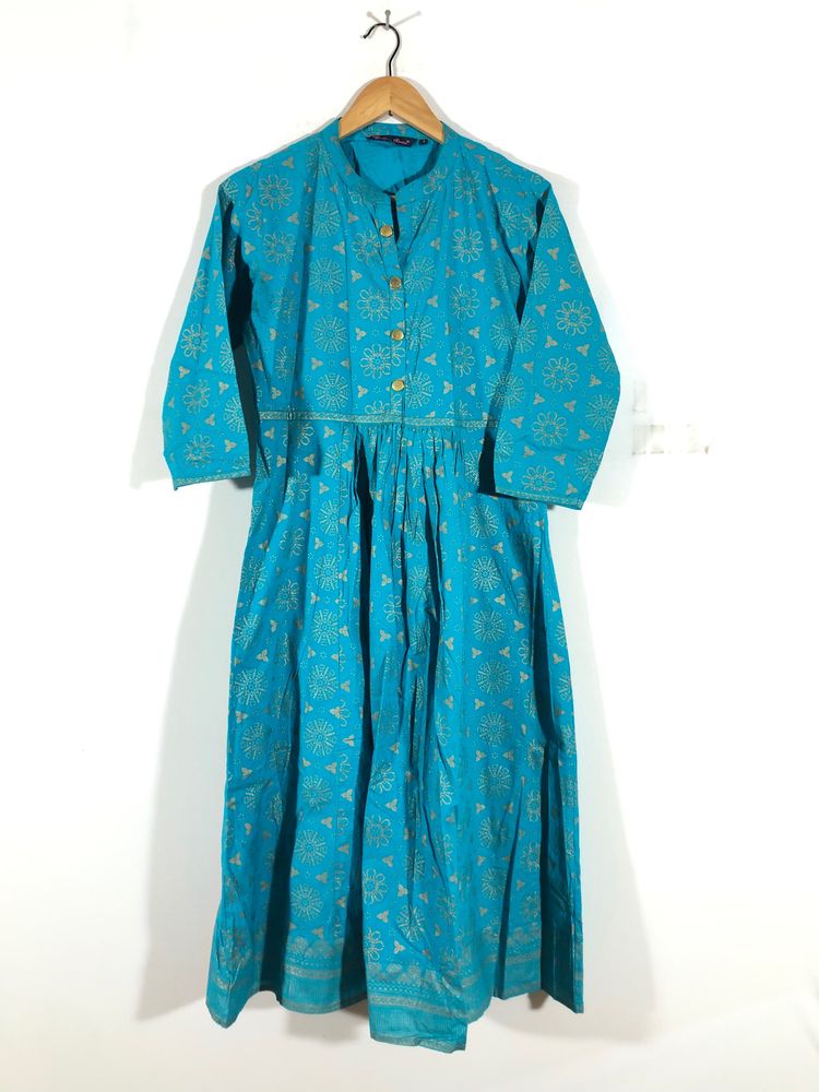 Blue Printed Kurta(Women’s)
