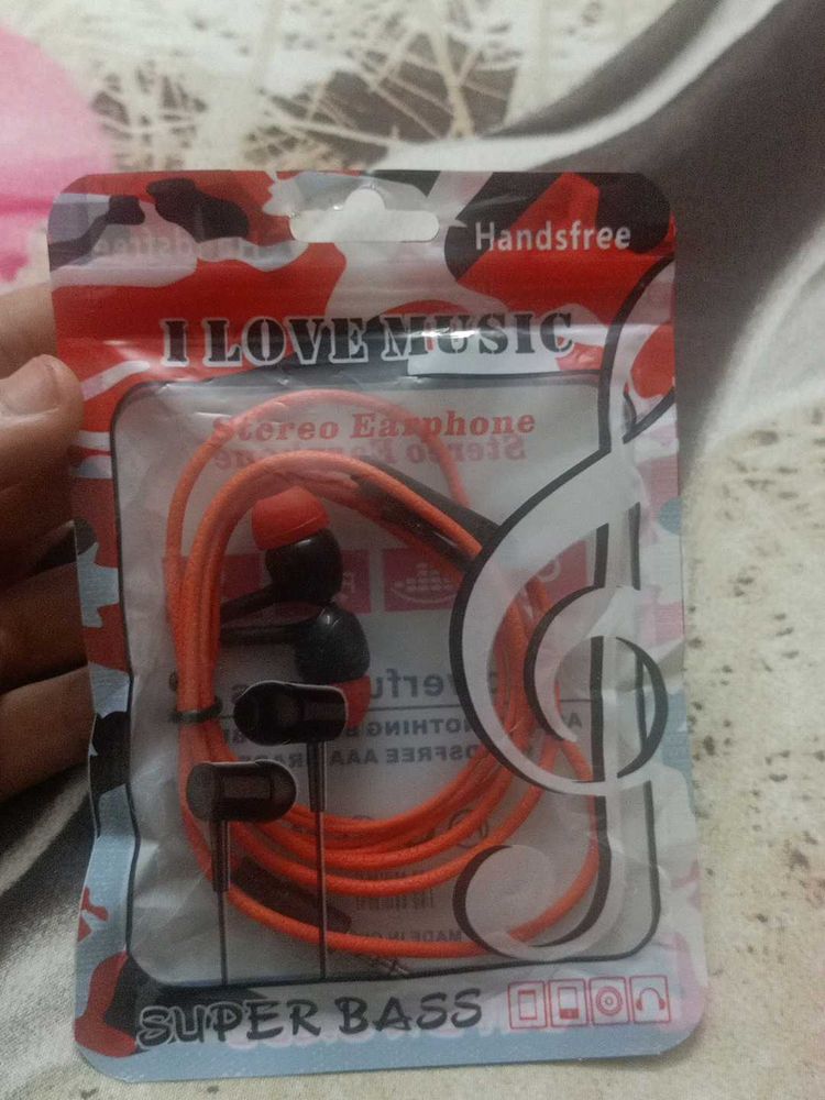 Red-black Earphones At Low Price 🎧