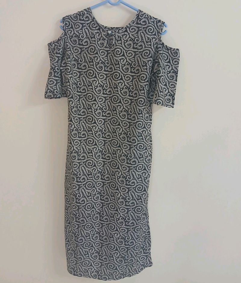 Black and white Design kurti