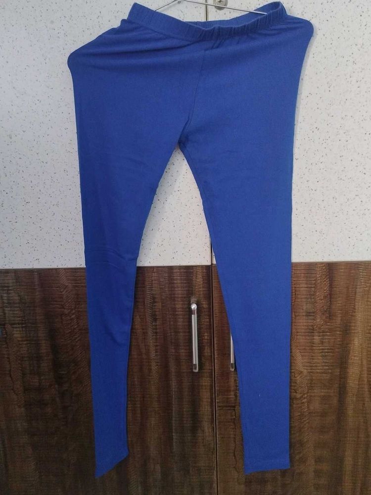 Solid Blue ankle Leggings