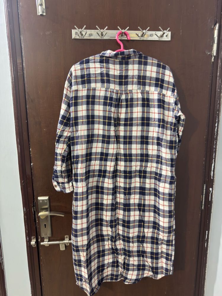 Classic Plaid Shirt Dress
