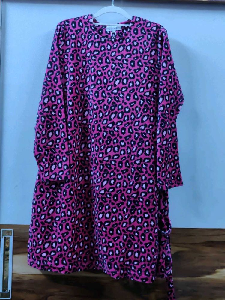 42 Bust - Leopard Print Winter Dress