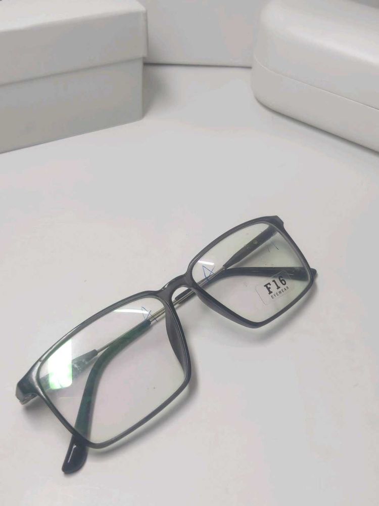 F16 Eyewear Black Rectangle Glasses