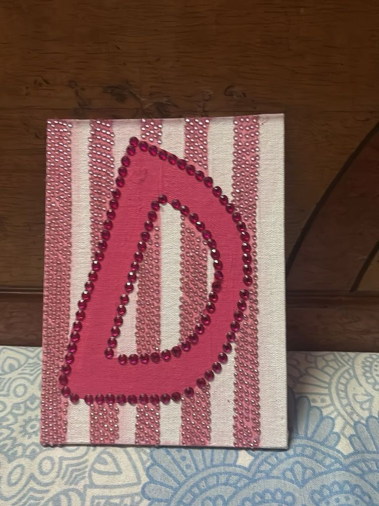 Customized BEAUTIFUL D INITIAL WALL PIECE