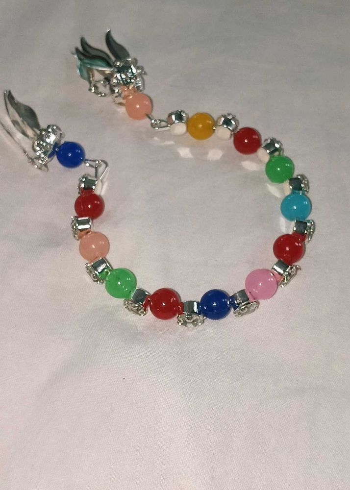 Colorful Beaded Bracelet &amp; Earring Set