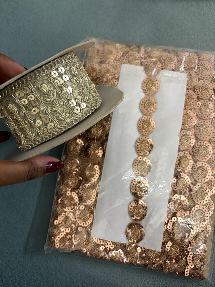 Set of 2 Beautiful Lace for Blouse and Lehenga