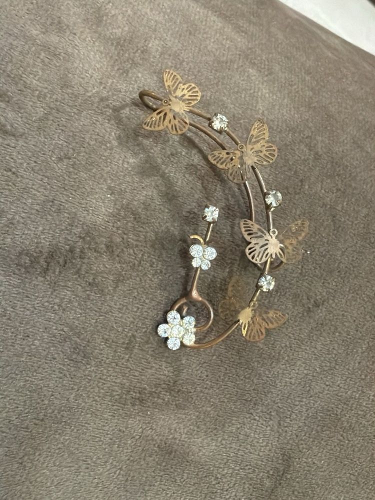 Butterfly Ear Cuff with Rhinestones