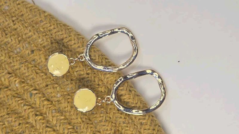 combo Unique Abstract Hoop Drop Earrings