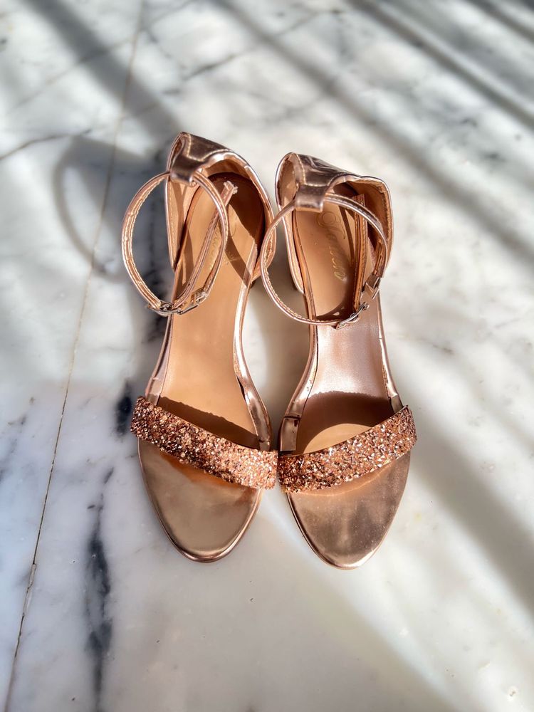 Rose Gold Sparkle Heels