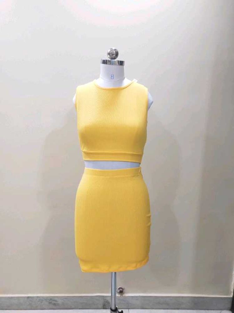 URBANIC Yellow Skirt And Top Set | 32 To 38