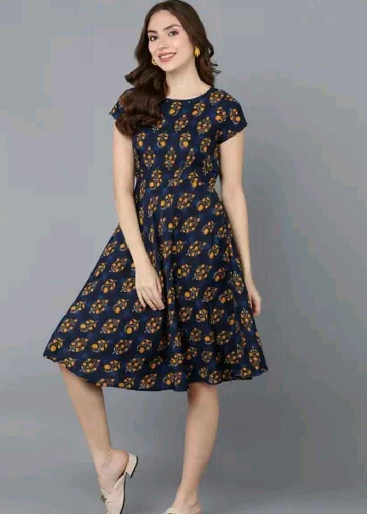 Floral Print Fit &amp; Flare Dress