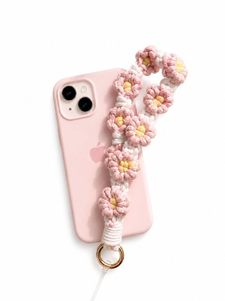 Cute Flower Phone Charm Chrochet