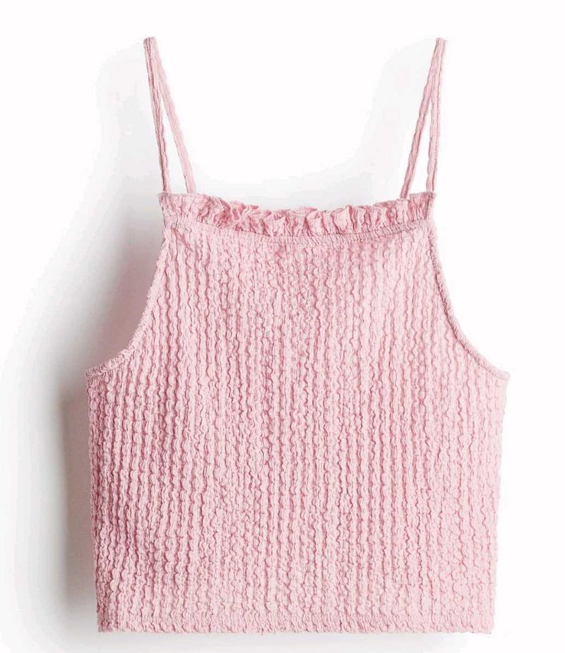 Textured Jersey Strappy Top 💗