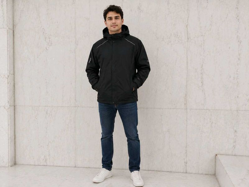 Men's Black Waterproof Jacket
