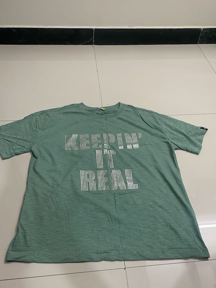 Keepin' It Real Graphic T-Shirt oversized small