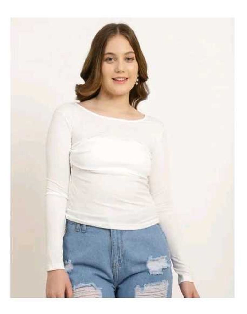 Elegant White Long Sleeve Top