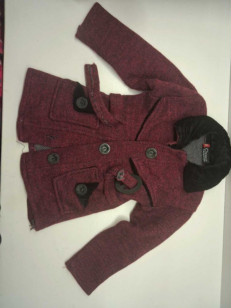 Burgundy colour sweater for kids