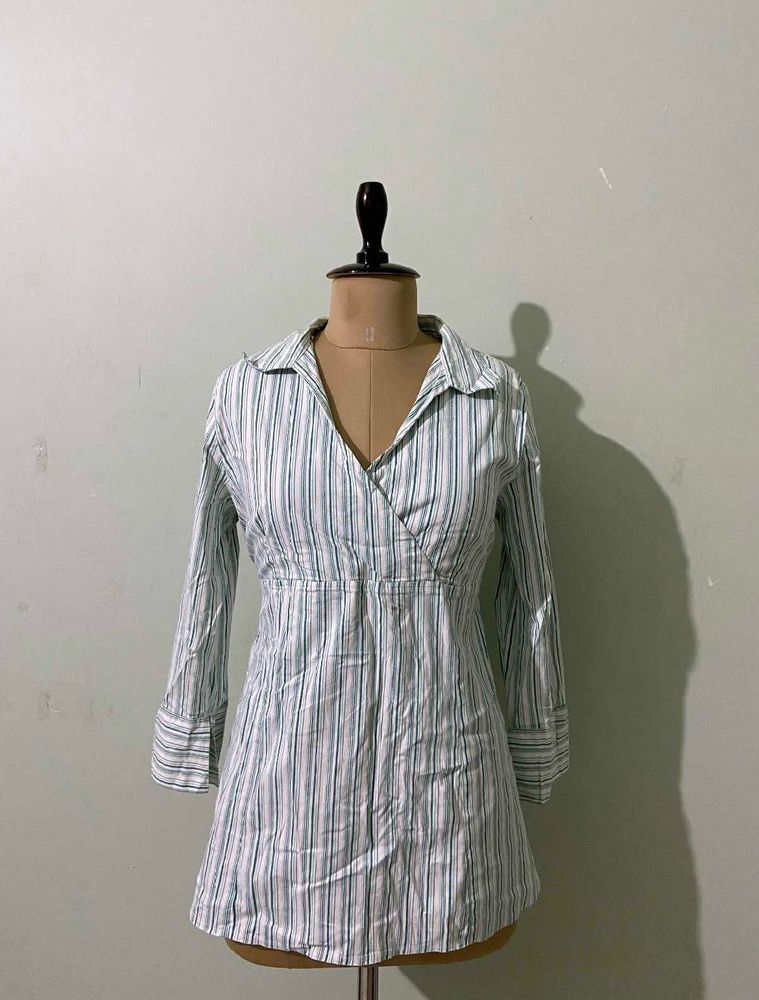 Striped V-Neck Tunic Top🍃