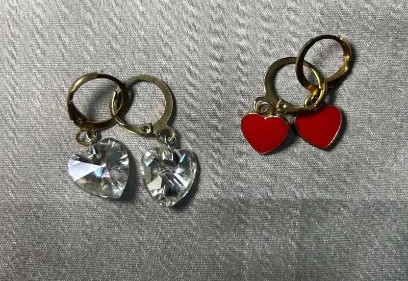 Heart Shaped Dangle Earrings