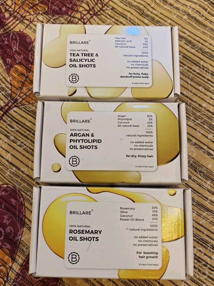 Brillare Oil Shots Trio - Hair Care