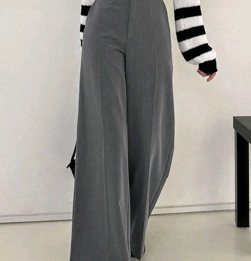SAVANA Korean Fit Straight Wide Trousers