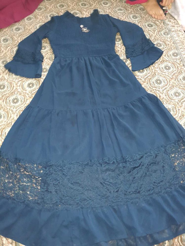 Elegant Navy Blue Maxi Dress