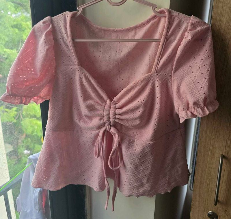 Sweetheart Neckline Ruched Crop Top