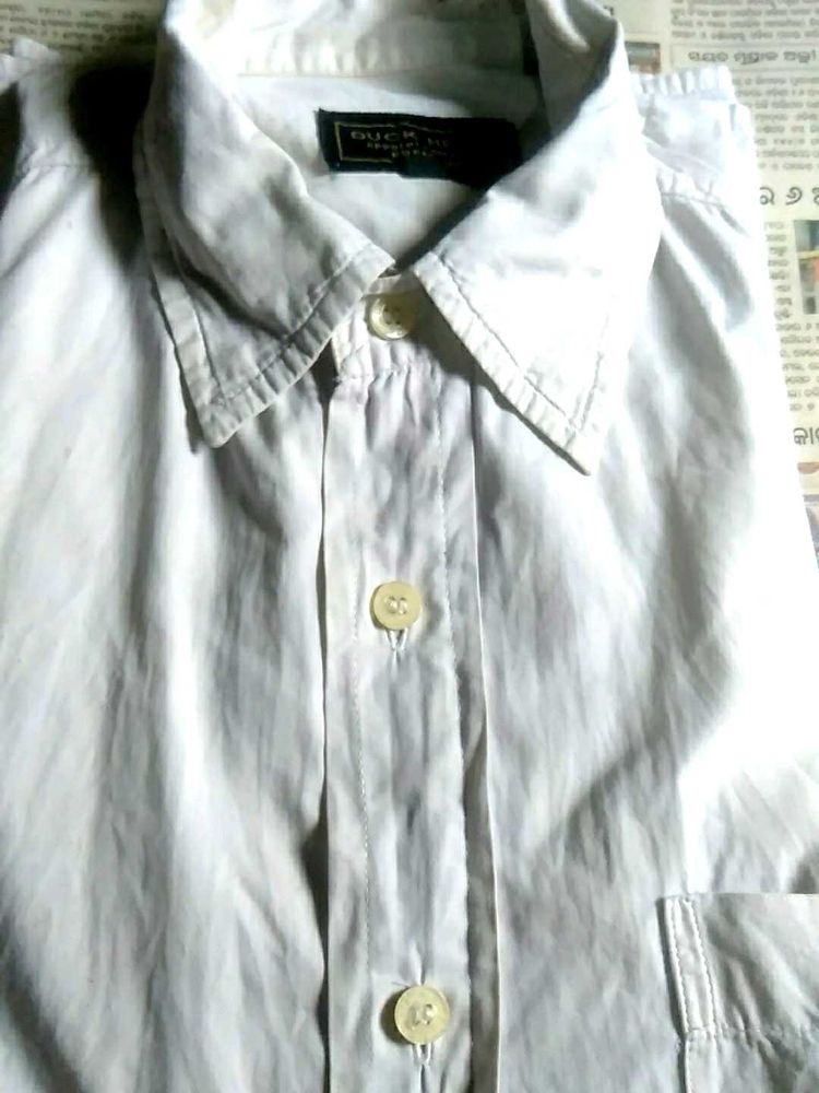 Classic White Button-Down Shirt