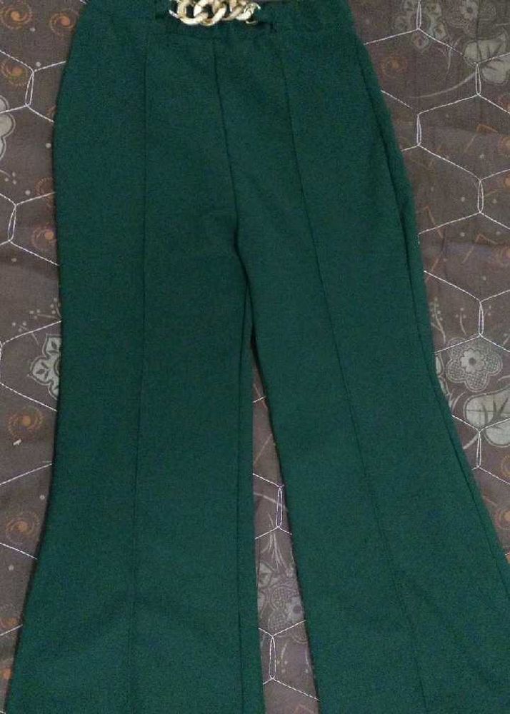 Green Flared pant