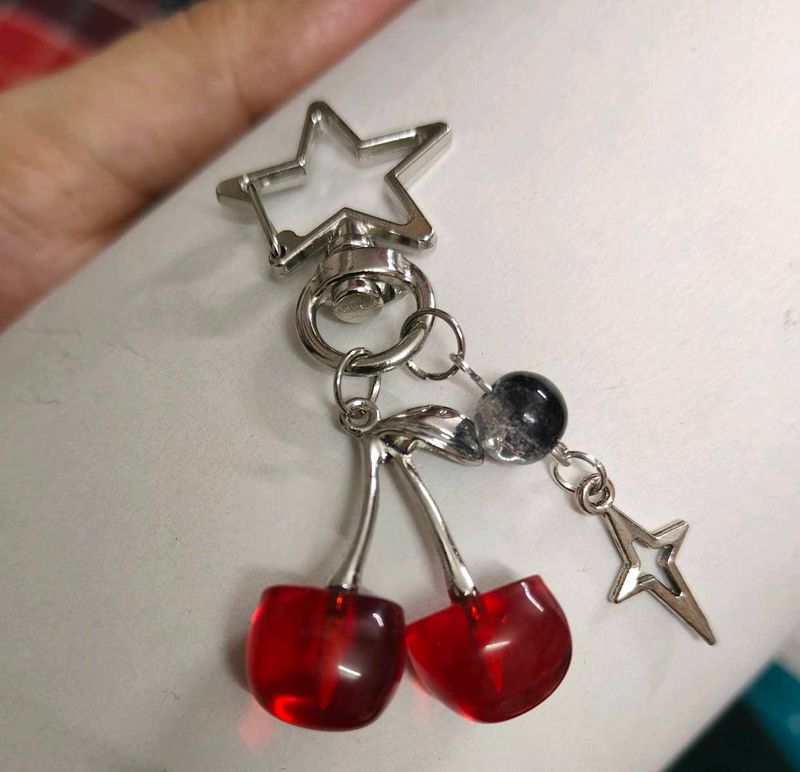 Cute Cherry Keychain