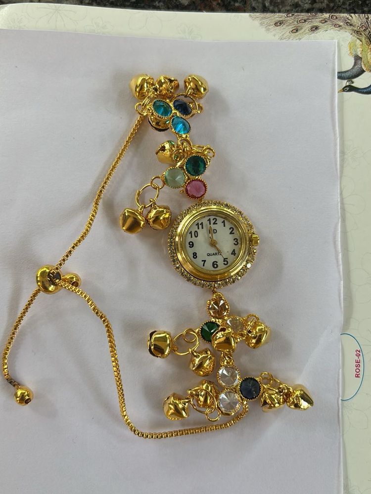 Boho Beaded Charm Bracelet Watch